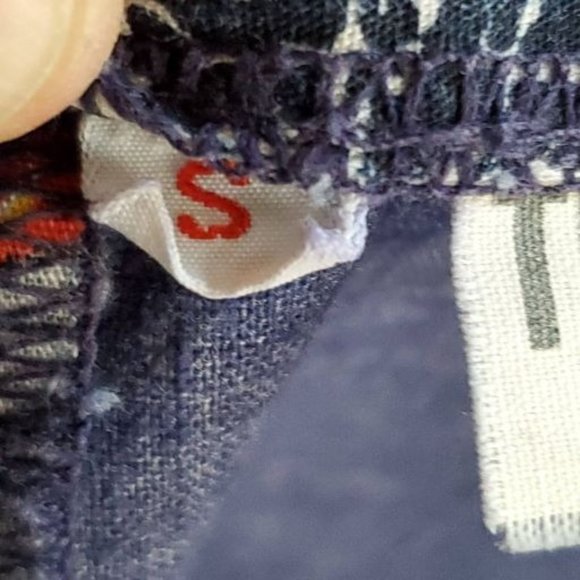 Vintage 70s Threadworks Blue Chambray Paisley Floral Paneled Wrap Skirt - Picture 6 of 9